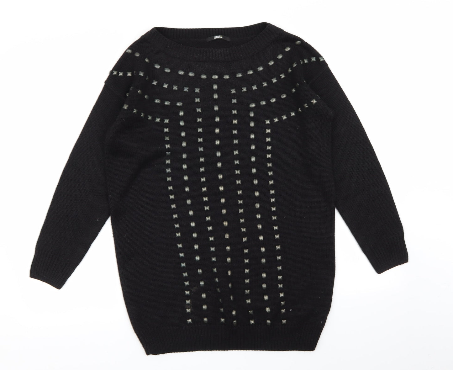 Womens UK Size 8 M&S Black Pullover Jumper
