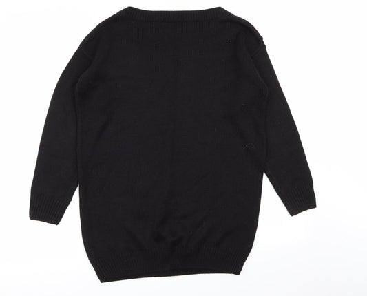 Womens UK Size 8 M&S Black Pullover Jumper