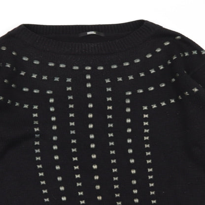 Womens UK Size 8 M&S Black Pullover Jumper