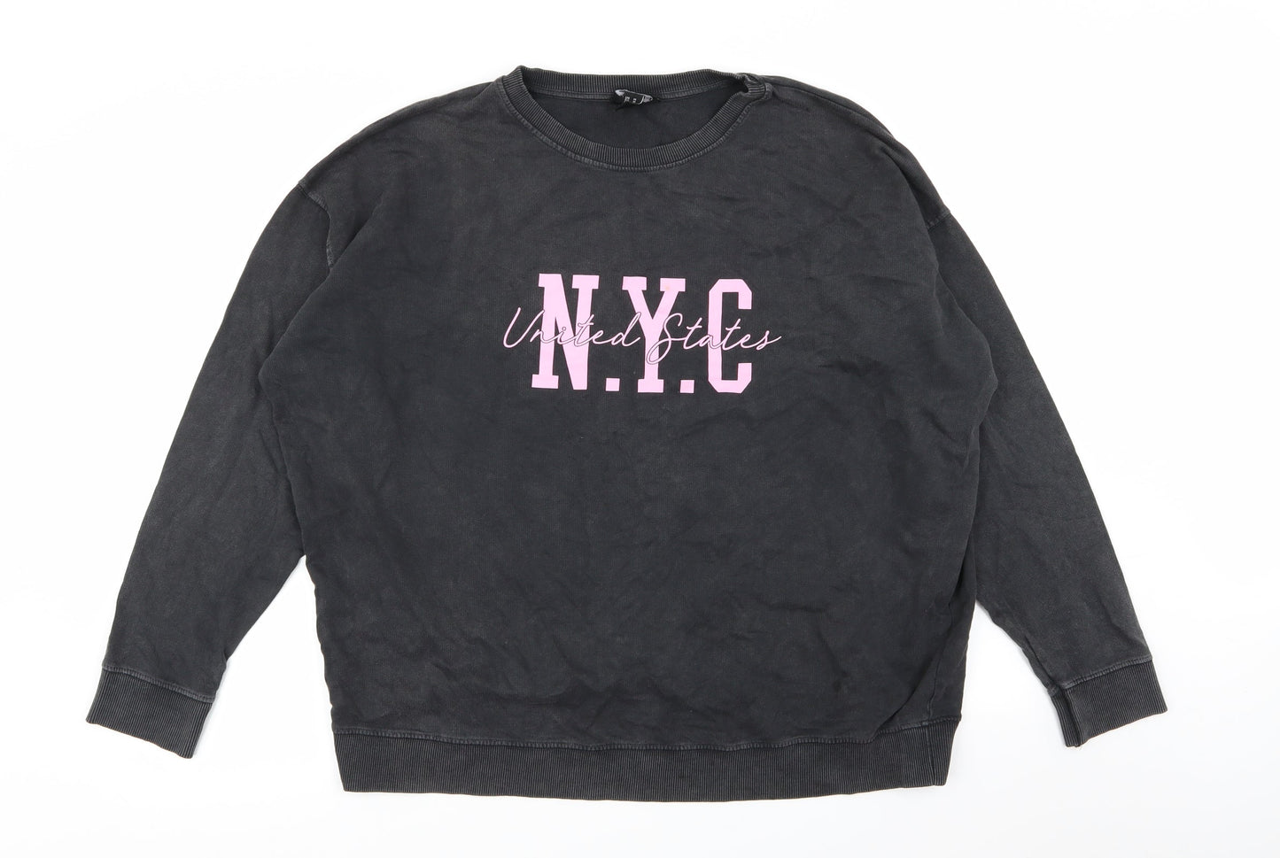 Womens UK Size M New Look Grey Pullover Jumper