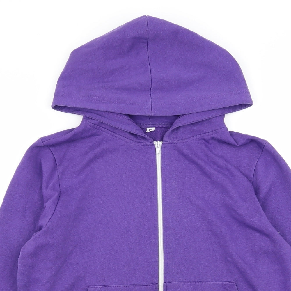 Womens UK Size 16 Preworn Purple Full Zip Jumper