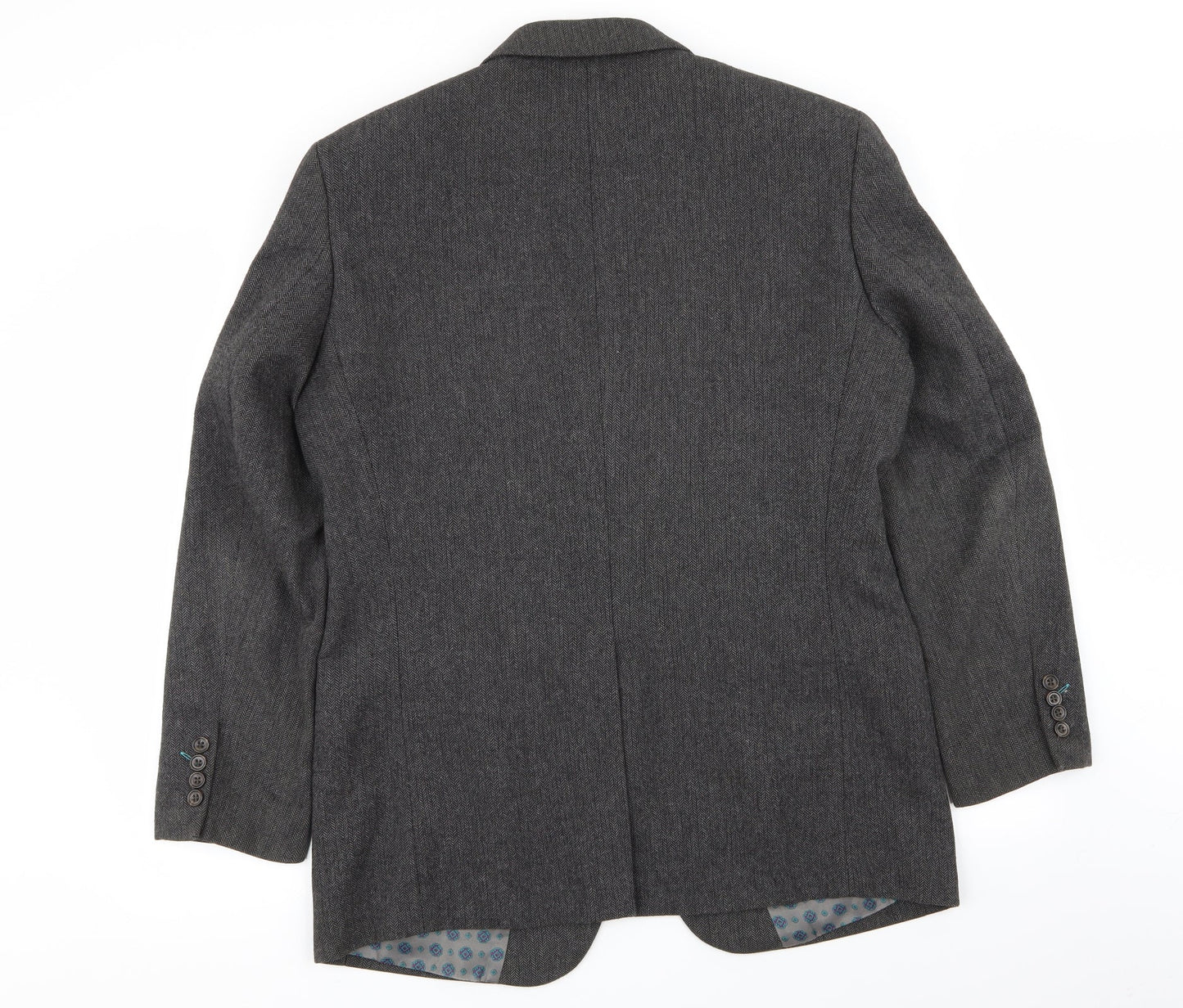 Dunnes Stores Mens Grey Geometric  Jacket Blazer Size 42