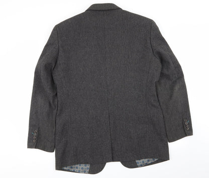Dunnes Stores Mens Grey Geometric  Jacket Blazer Size 42