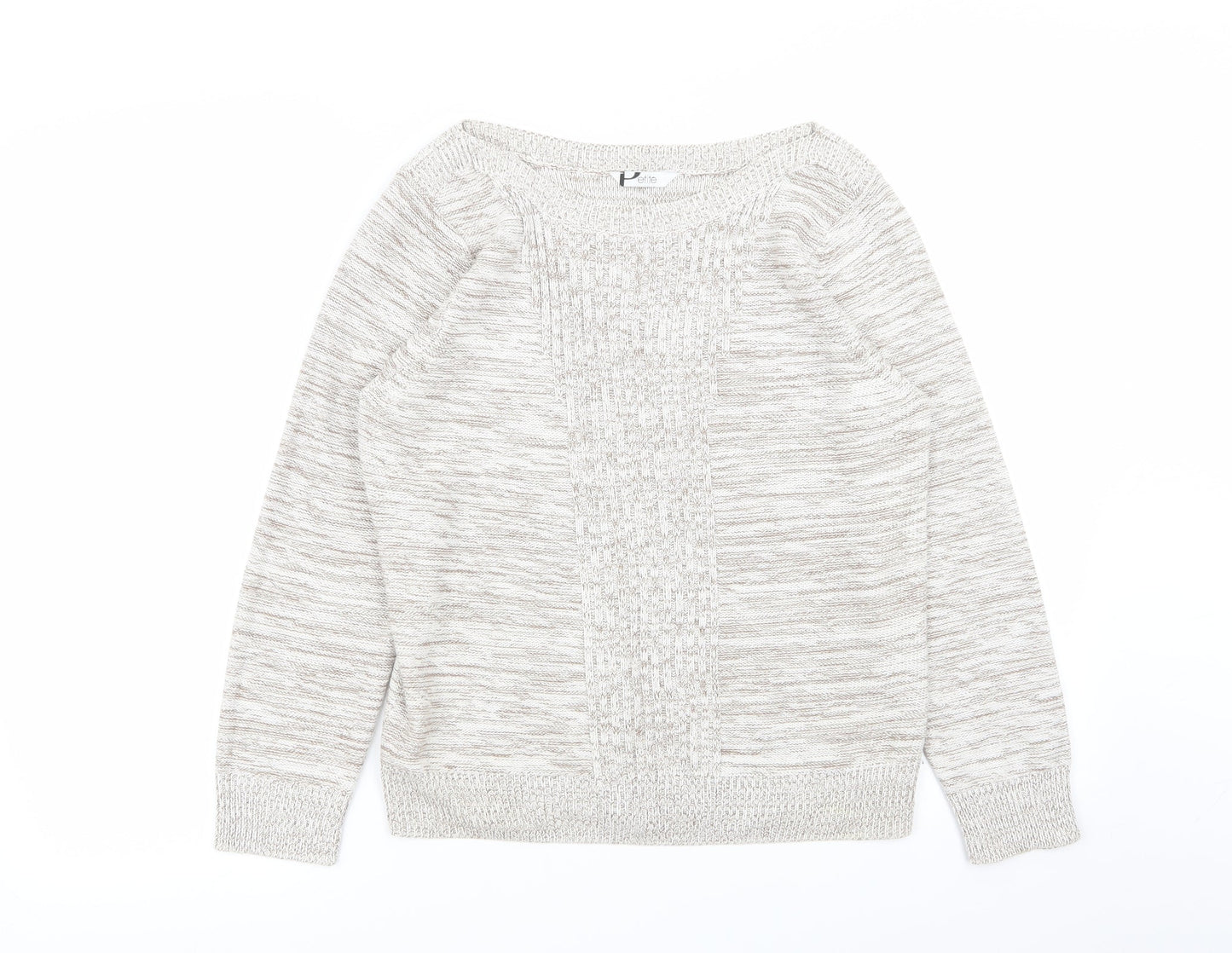Womens UK Size 14 BHS Beige Pullover Jumper