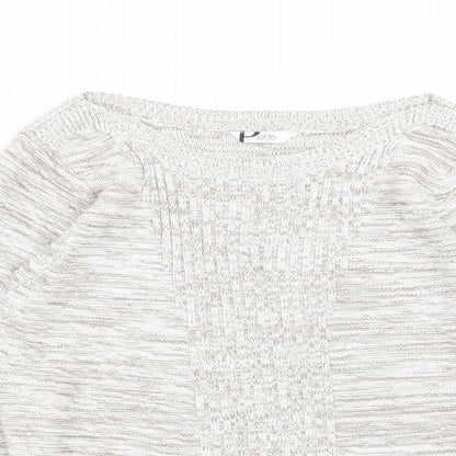 Womens UK Size 14 BHS Beige Pullover Jumper
