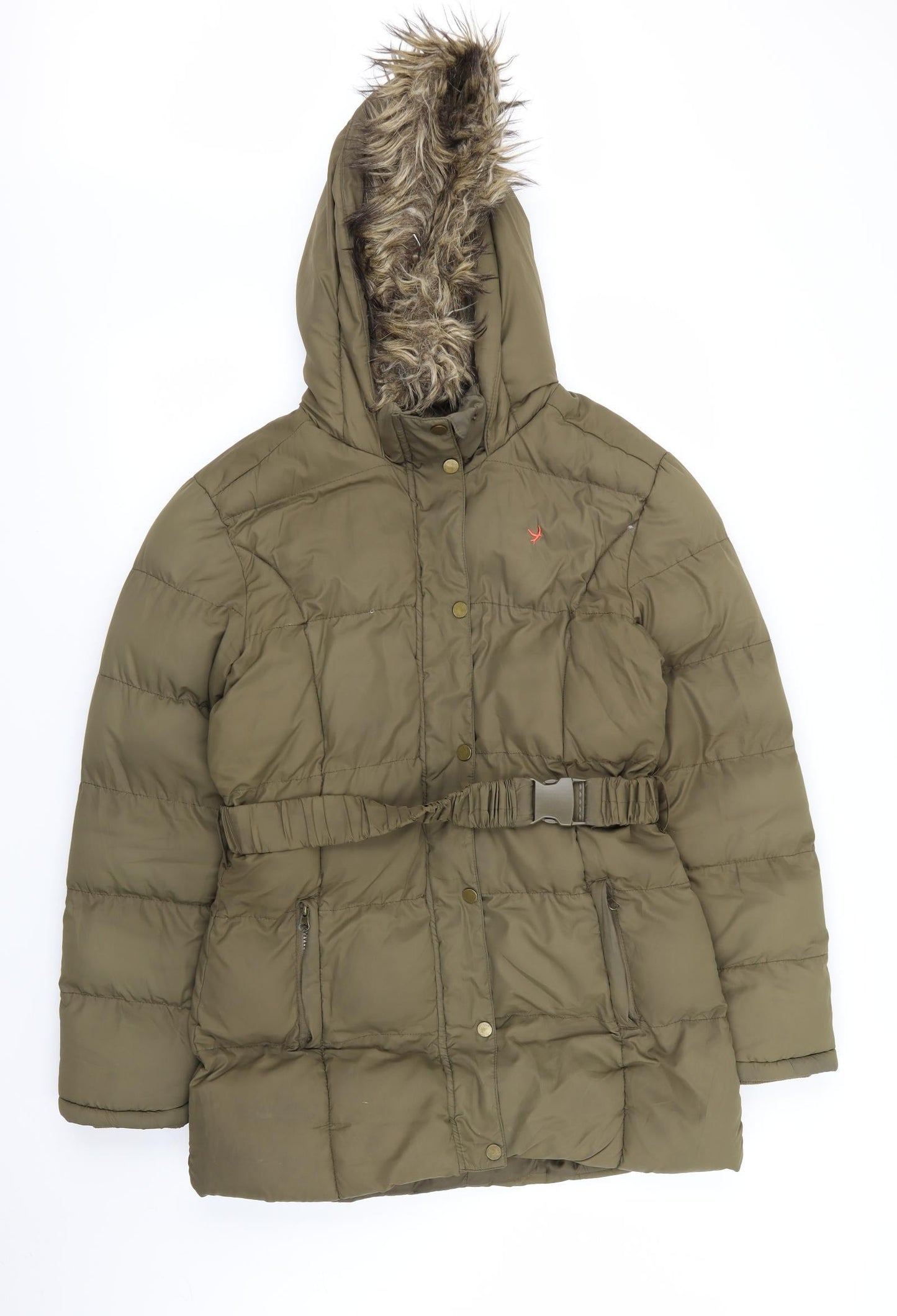 denim and co Womens Green   Parka Coat Size 12