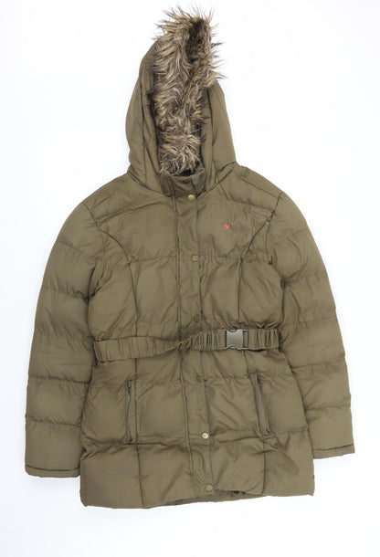 denim and co Womens Green   Parka Coat Size 12