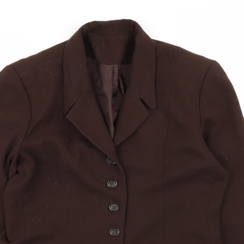 Womens UK Size 14 Preworn Regular Brown Blazer