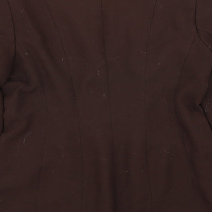 Womens UK Size 14 Preworn Regular Brown Blazer