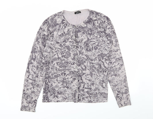 Womens UK Size 14 ESMARA Multicoloured Cardigan Jumper