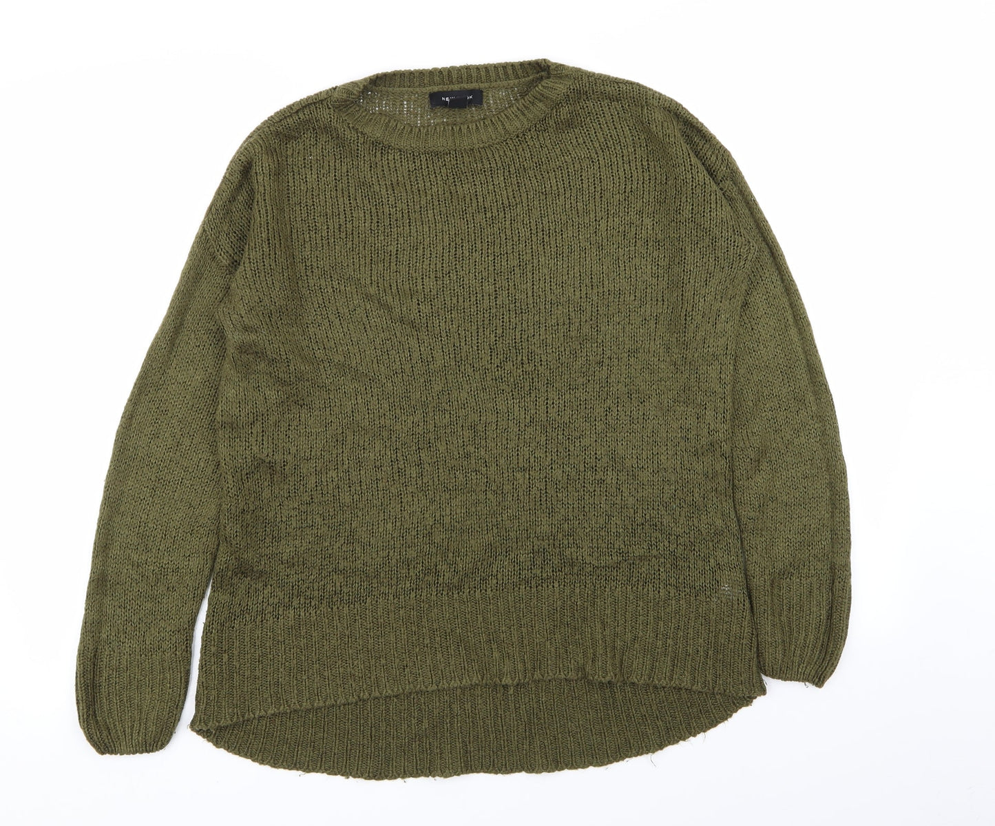 Womens UK Size S New Look Green Pullover Jumper