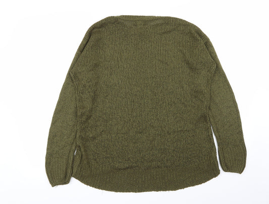 Womens UK Size S New Look Green Pullover Jumper