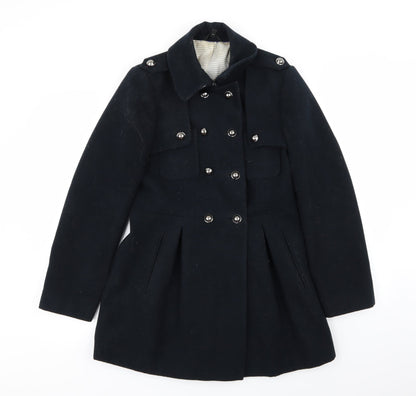 Womens UK Size 10 M&S Blue Overcoat