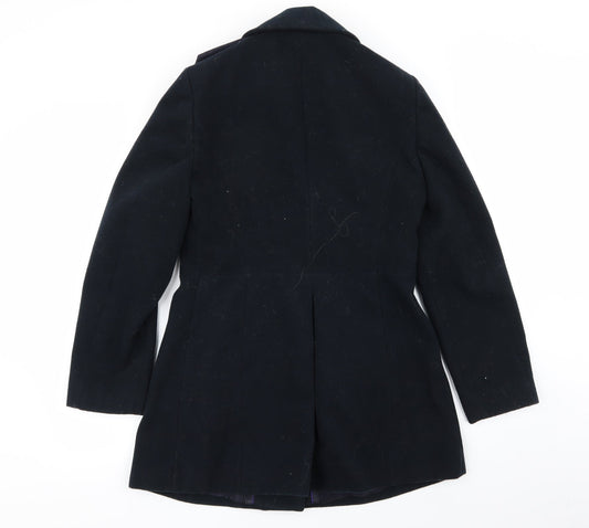 Womens UK Size 10 M&S Blue Overcoat