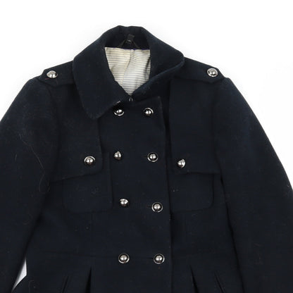 Womens UK Size 10 M&S Blue Overcoat