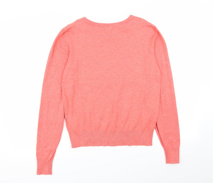 Womens UK Size S H&M Pink Pullover Jumper