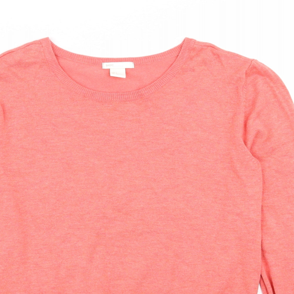 Womens UK Size S H&M Pink Pullover Jumper