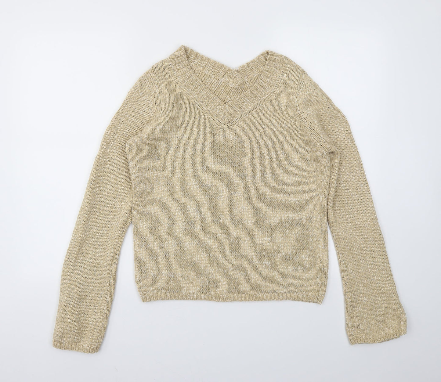 Womens UK Size 16 M&S Beige Pullover Jumper