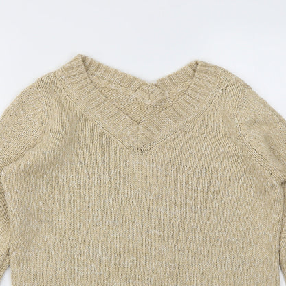 Womens UK Size 16 M&S Beige Pullover Jumper
