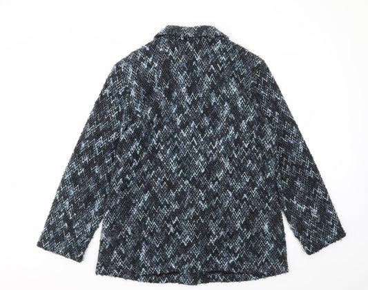 Classics Womens Blue   Overcoat Jacket Size 14