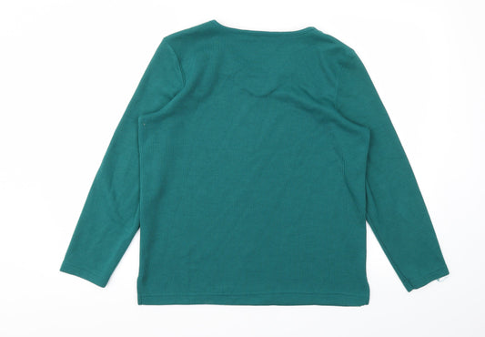 Womens UK Size S BM Green Pullover Jumper