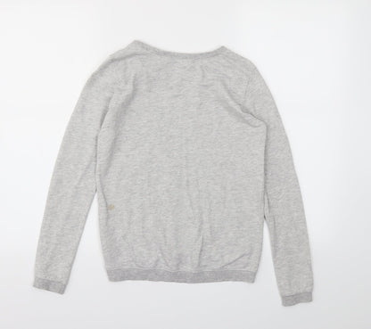 H&M Girls Grey Animal Print  Pullover Jumper Size 11-12 Years