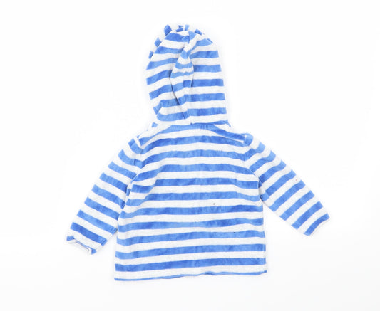 NEXT Girls Blue Striped  Basic Jacket Jacket Size 3-6 Months
