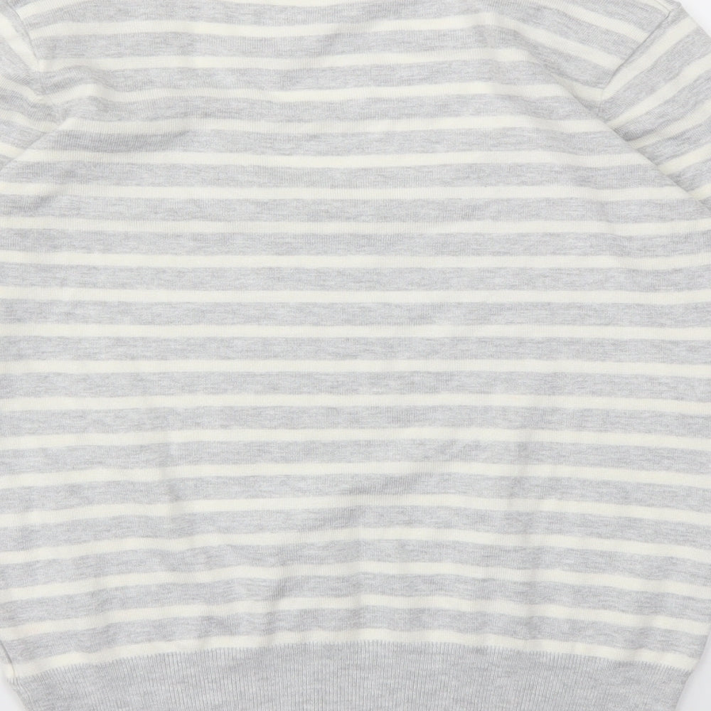 Republic Womens Grey Striped  Pullover Jumper Size 14