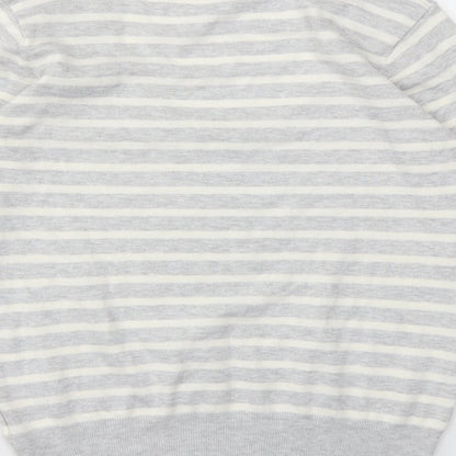 Republic Womens Grey Striped  Pullover Jumper Size 14