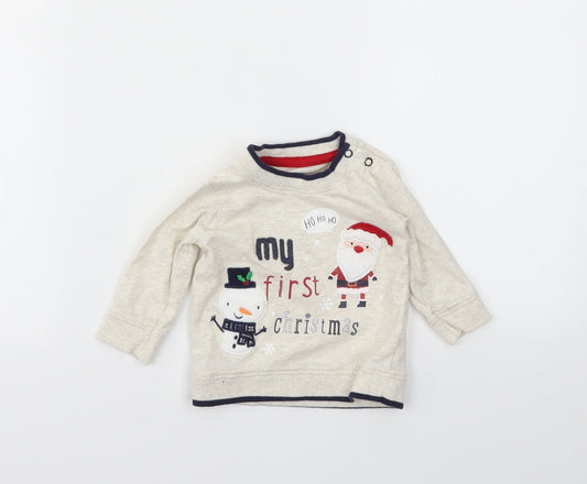 George Boys Ivory   Pullover Jumper Size 0-3 Months