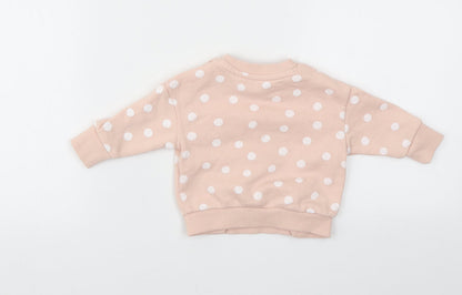 Nutmeg  Pink Polka Dot  Pullover Jumper Size 0-3 Months