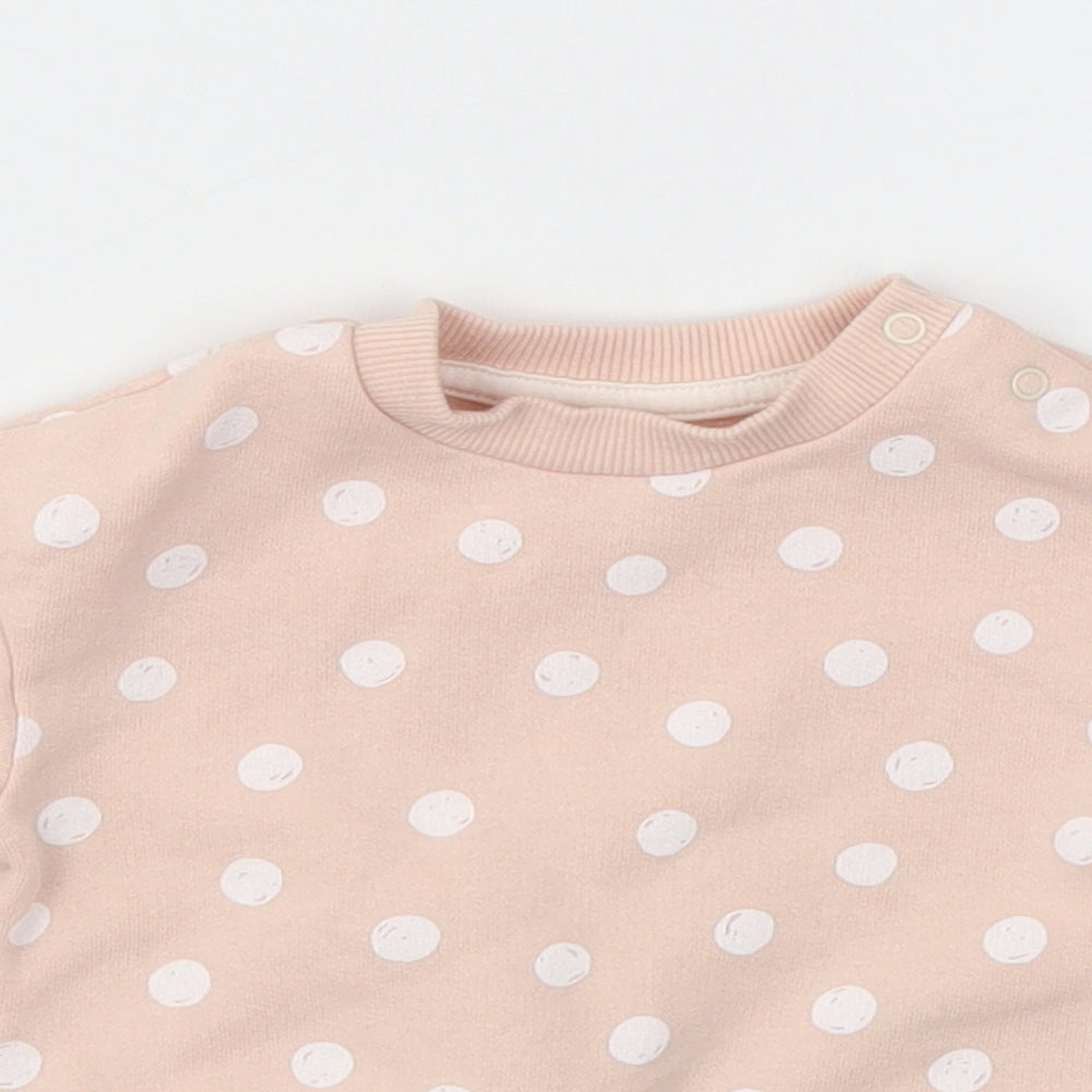 Nutmeg  Pink Polka Dot  Pullover Jumper Size 0-3 Months