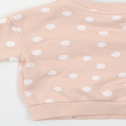 Nutmeg  Pink Polka Dot  Pullover Jumper Size 0-3 Months