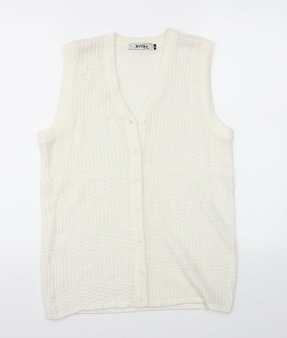 jeevika Womens Ivory   Cardigan Jumper Size S
