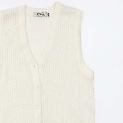 jeevika Womens Ivory   Cardigan Jumper Size S