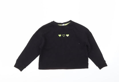 TU Girls Black   Pullover Jumper Size 5 Years