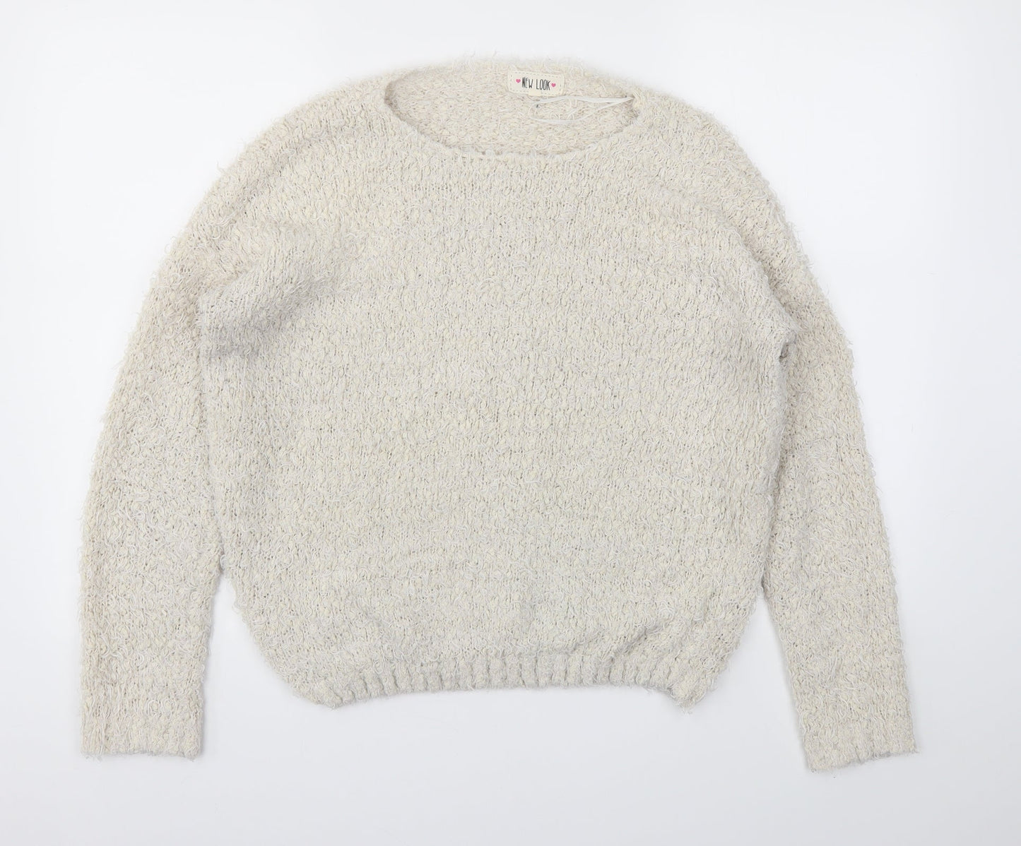 Womens UK Size M New Look Beige Pullover Jumper