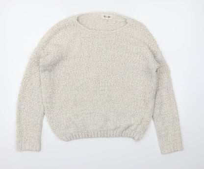 Womens UK Size M New Look Beige Pullover Jumper