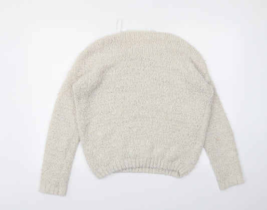 Womens UK Size M New Look Beige Pullover Jumper