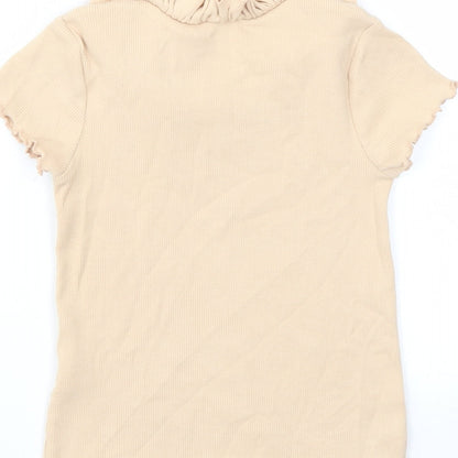 George Girls Beige   Basic T-Shirt Size 4-5 Years