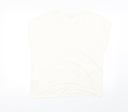 Per Una Womens Beige Striped  Basic T-Shirt Size 16