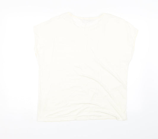 Per Una Womens Beige Striped  Basic T-Shirt Size 16