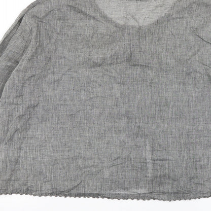 Womens UK Size 14 Wallis Grey Basic Button-Up