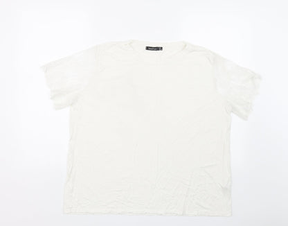 Boohoo Womens White   Basic T-Shirt Size 20