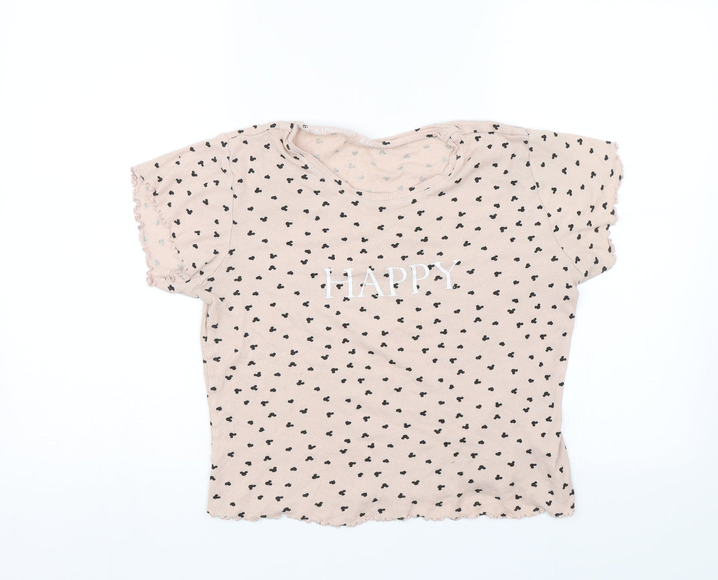 George Womens Brown Polka Dot  Basic T-Shirt Size 12