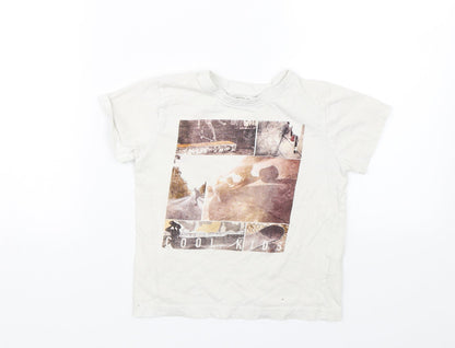 Primark Boys White   Basic T-Shirt Size 4-5 Years
