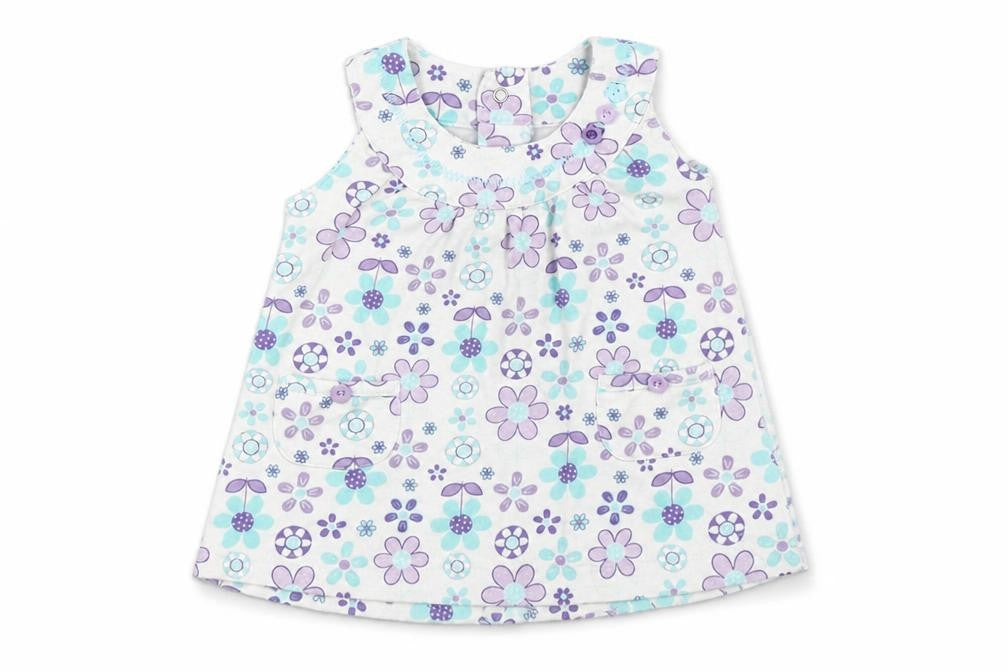 George Girls White Floral  T-Shirt Dress  Size 0-3 Months