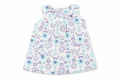 George Girls White Floral  T-Shirt Dress  Size 0-3 Months