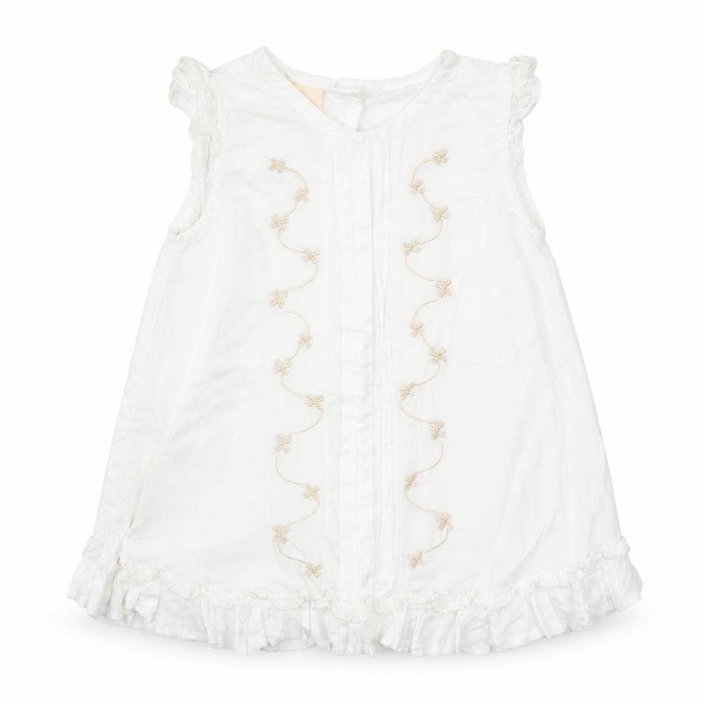morris mouse Baby White Floral  T-Shirt Dress  Size 3-6 Months