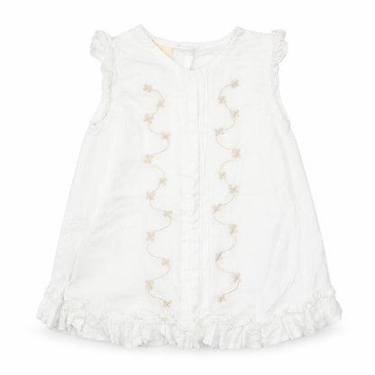 morris mouse Baby White Floral  T-Shirt Dress  Size 3-6 Months